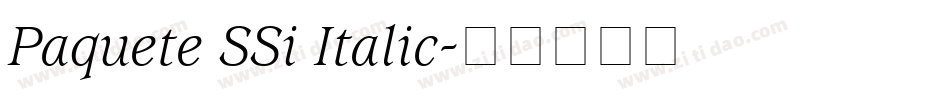 Paquete SSi Italic字体转换